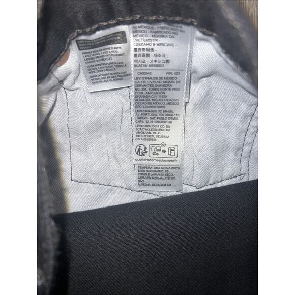 Levis 501 Button Fly Jeans 38x32 Black New W/ Tags Mens Authentic Original - Picture 8 of 8